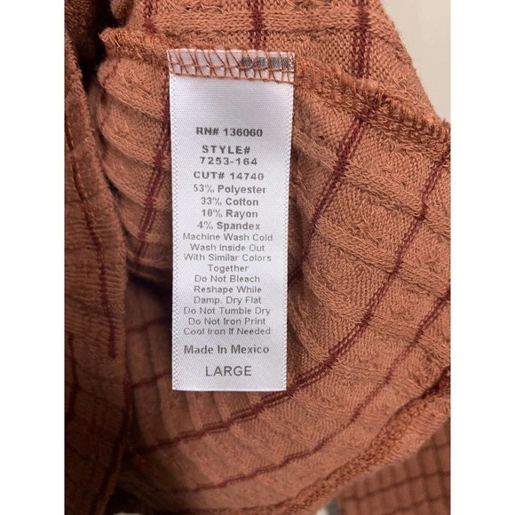 Project Social T Kimora Knit Top Size Large L Sweetheart Neck Striped - Picture 5 of 6